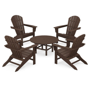 POLYWOOD South Beach 5-Piece Conversation Group - Mahogany